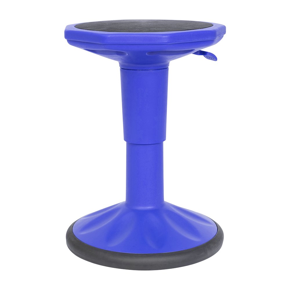 Adjustable Height Kids Active Stool with Bottom in Blue, 14" - 18" Seat Height. Picture 15