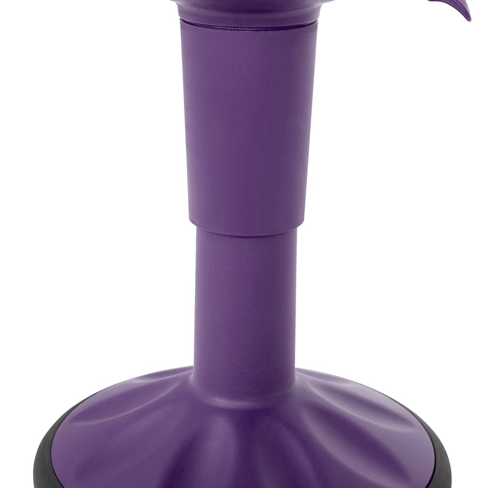 Adjustable Height Kids Active Stool with Bottom in Purple, 14" - 18" Seat Height. Picture 16