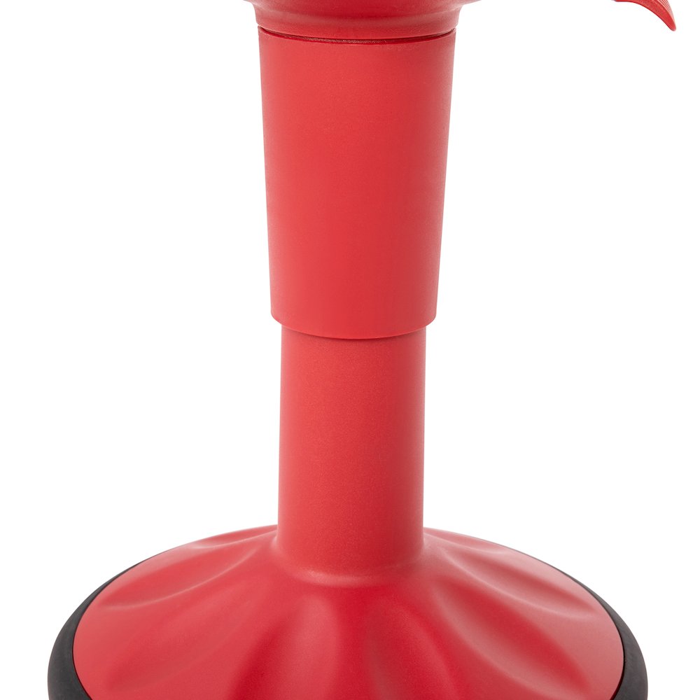 Adjustable Height Kids Active Stool with Bottom in Red, 14" - 18" Seat Height. Picture 16