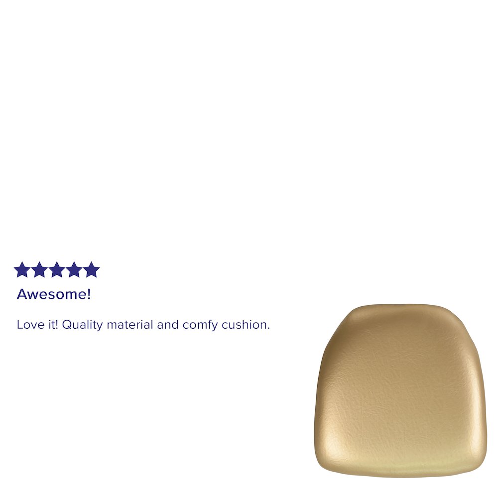 Hard Gold Vinyl Chiavari Chair Cushion. Picture 2