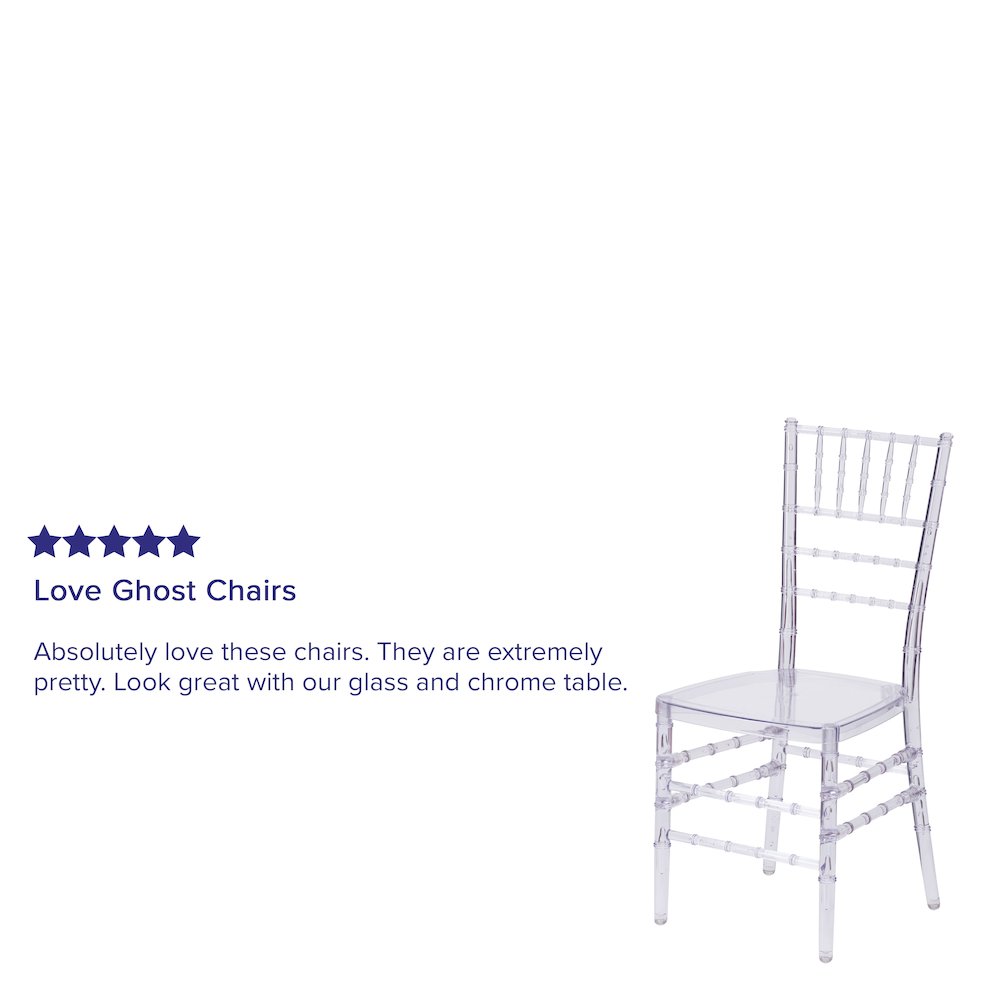 Elegance Crystal Ice Stacking Chiavari Chair. Picture 4