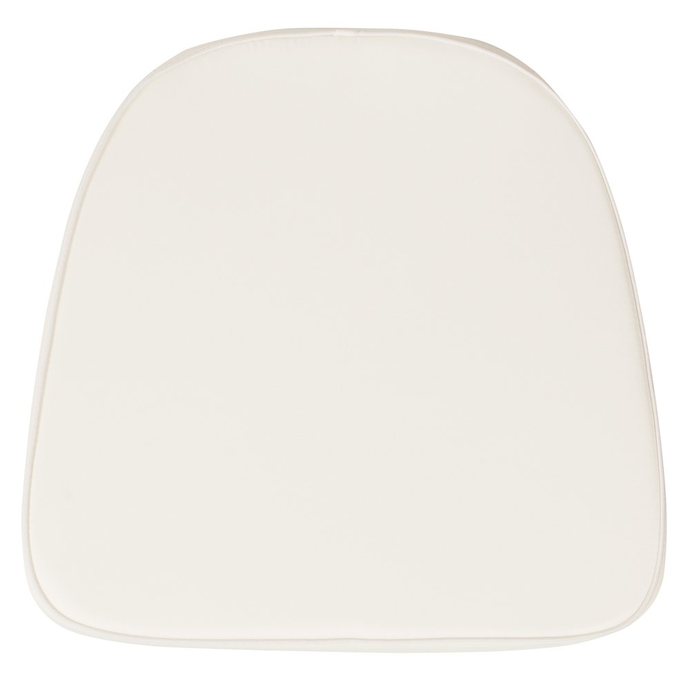 Soft Ivory Fabric Chiavari Chair Cushion. Picture 1