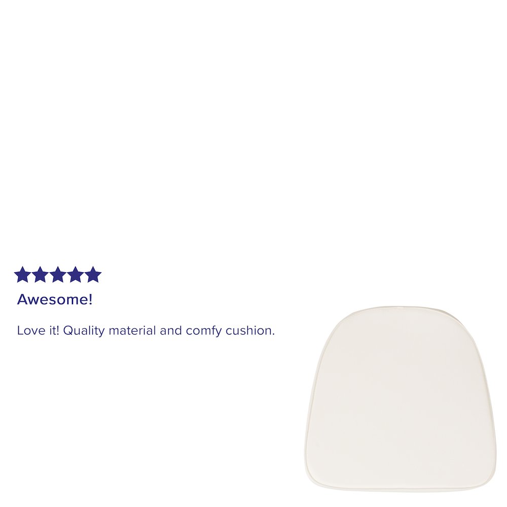 Soft Ivory Fabric Chiavari Chair Cushion. Picture 3