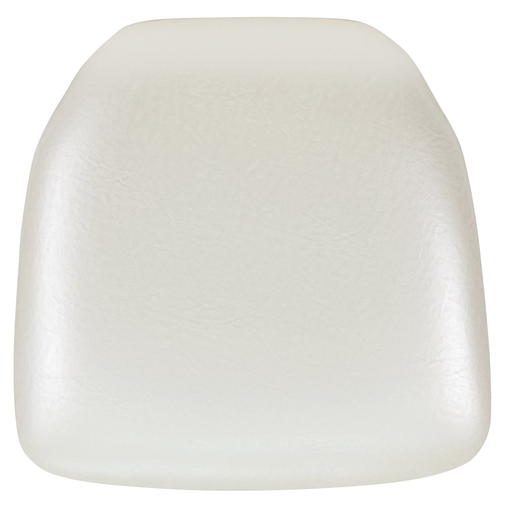 Hard Ivory Vinyl Chiavari Chair Cushion. Picture 1
