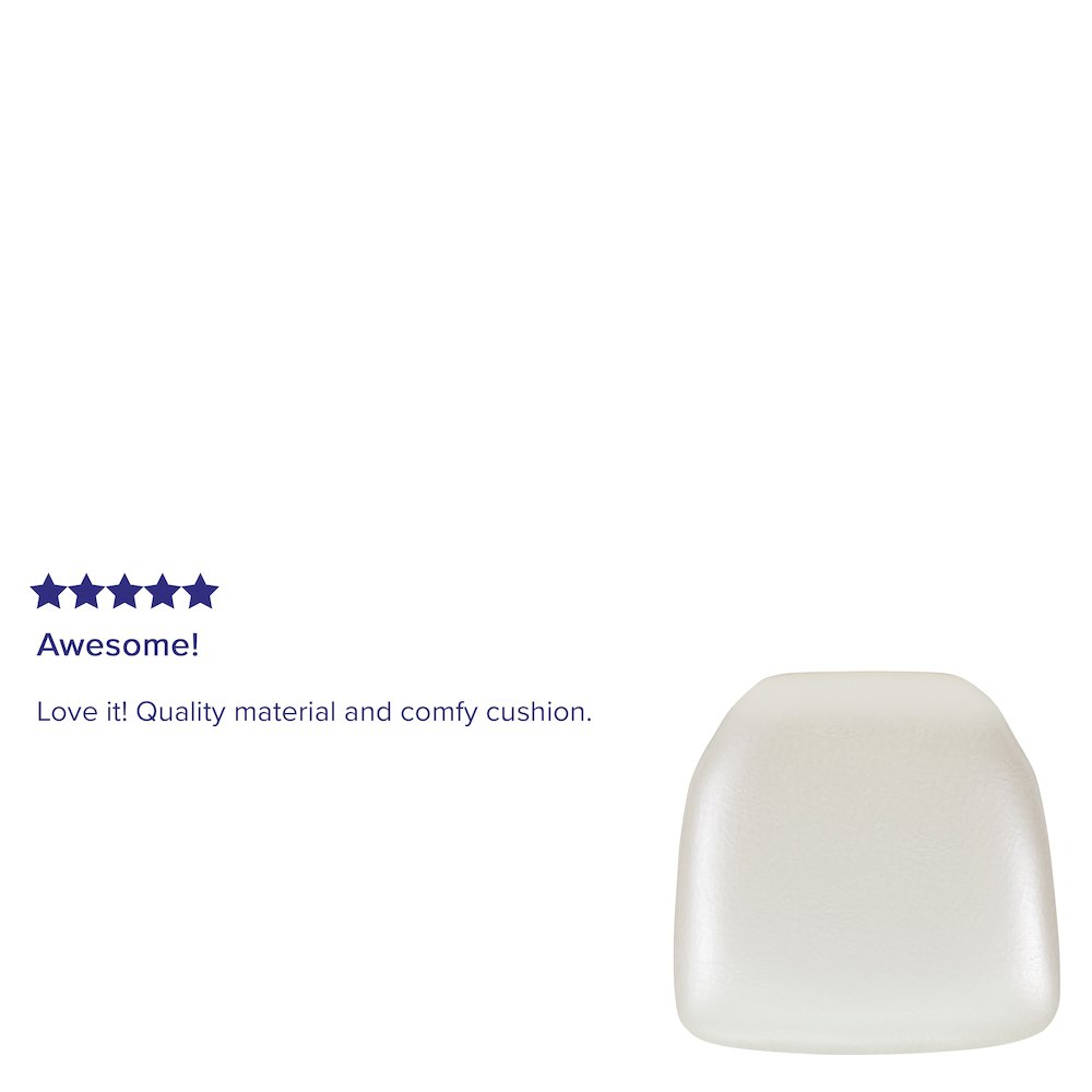 Hard Ivory Vinyl Chiavari Chair Cushion. Picture 2
