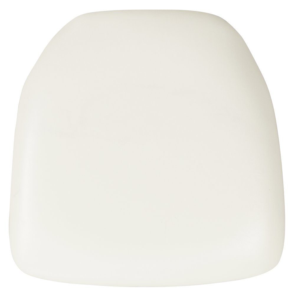 Hard White Vinyl Chiavari Chair Cushion. Picture 1
