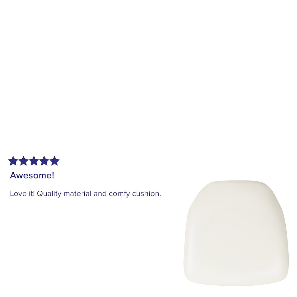 Hard White Vinyl Chiavari Chair Cushion. Picture 3
