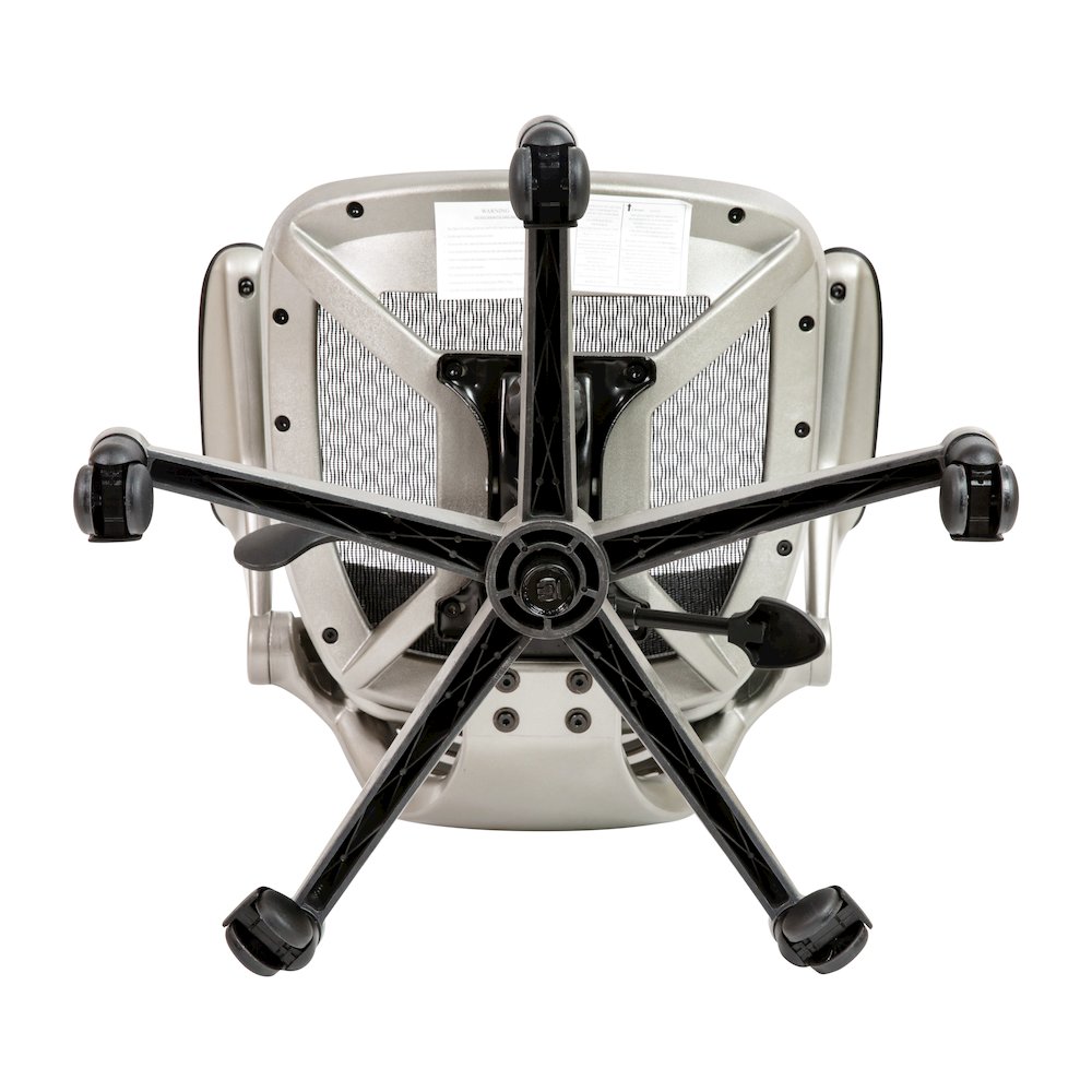 Mid-Back Transparent Gray Mesh Drafting Chair with White Frame and Flip-Up Arms. Picture 12