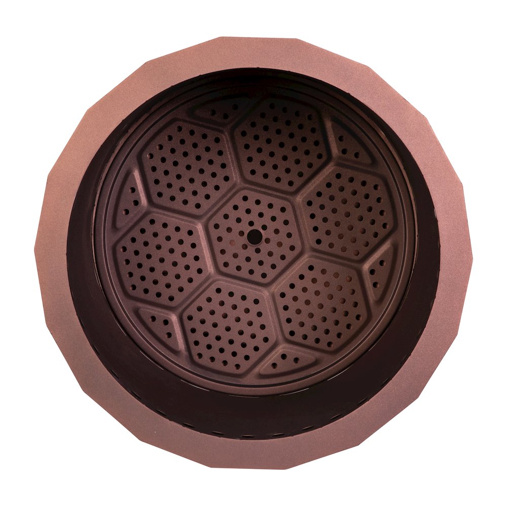 19.5 inch Smokeless Outdoor Firepit, Natural Wood, Bronze. Picture 10