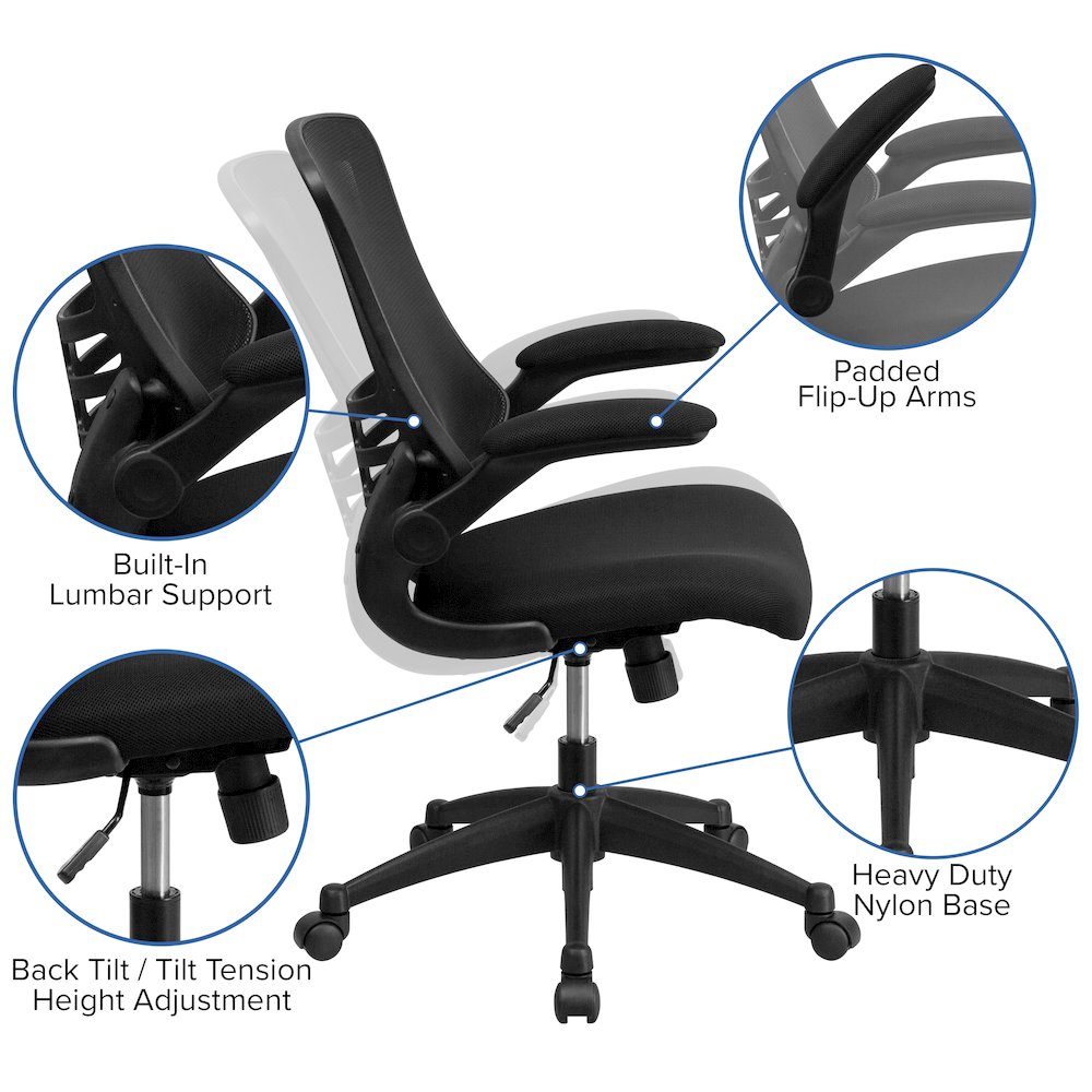 Work From Home Kit - Adjustable Computer Desk, Ergonomic Mesh Office Chair and Locking Mobile Filing Cabinet with Side Handles. Picture 6