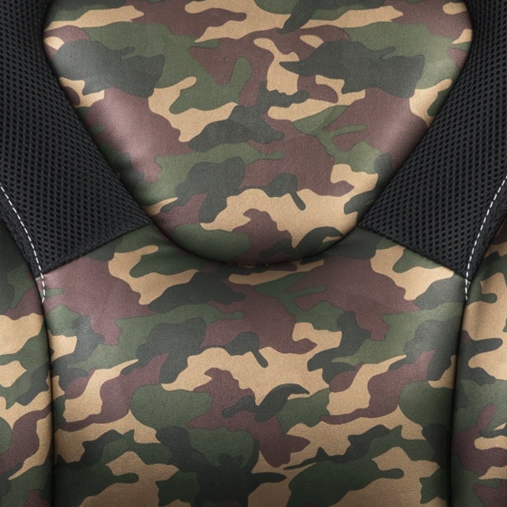 Black Gaming Desk and Camouflage/Black Racing Chair Set. Picture 12