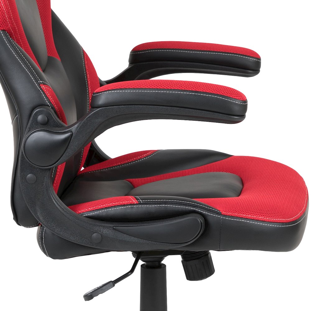Red Gaming Desk and Red/Black Racing Chair Set. Picture 11