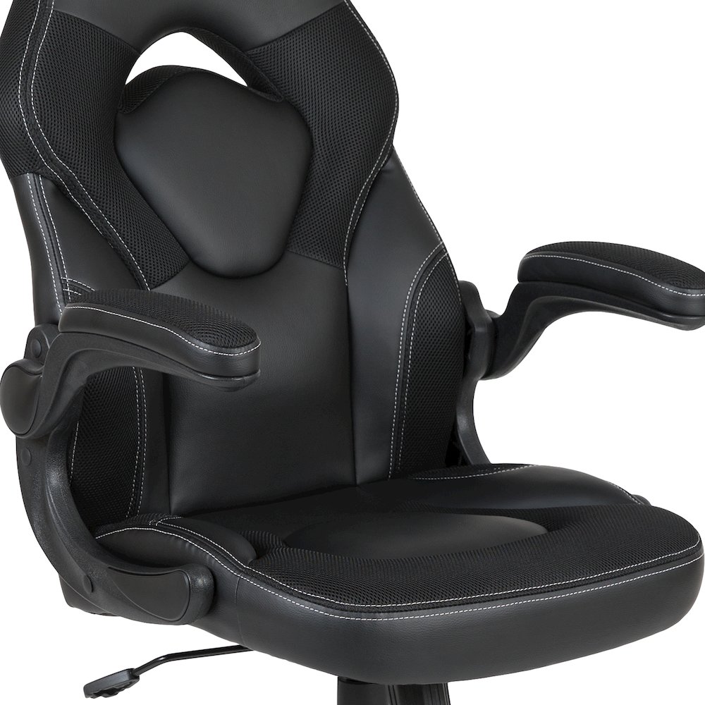 Black Gaming Desk and Black Racing Chair Set. Picture 8