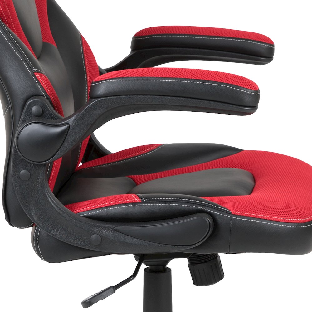 Black Gaming Desk and Red/Black Racing Chair Set. Picture 11