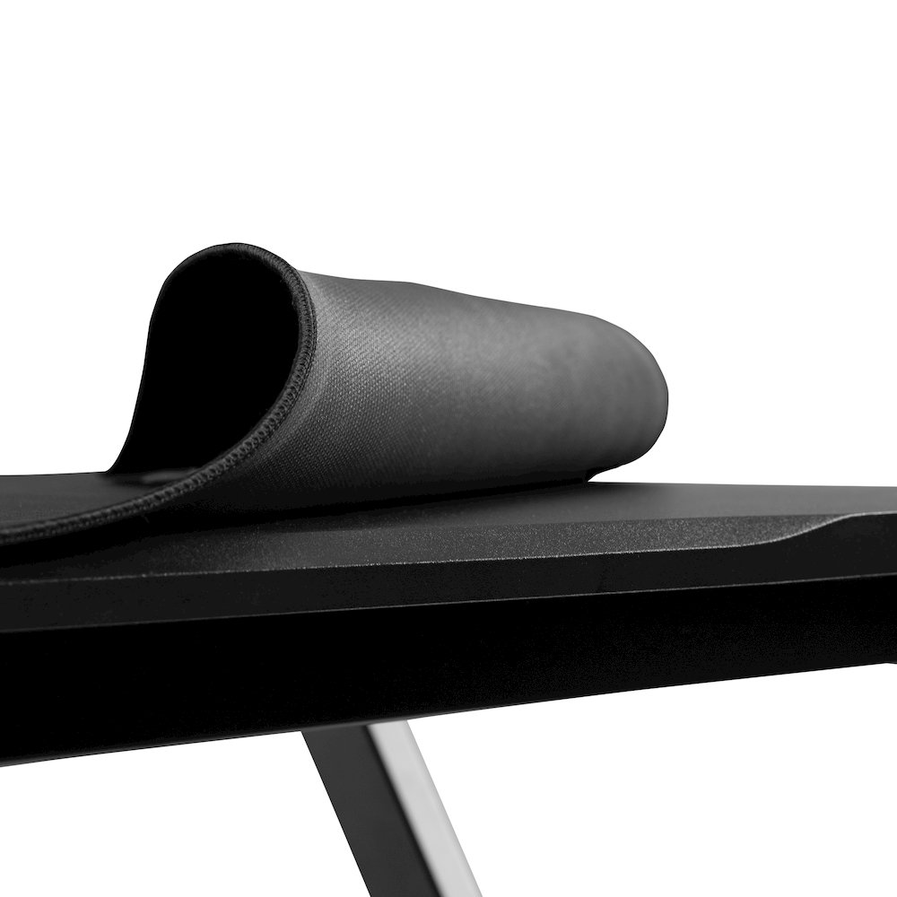 Gaming Desk and Blue/Black Reclining Gaming Chair Set. Picture 12