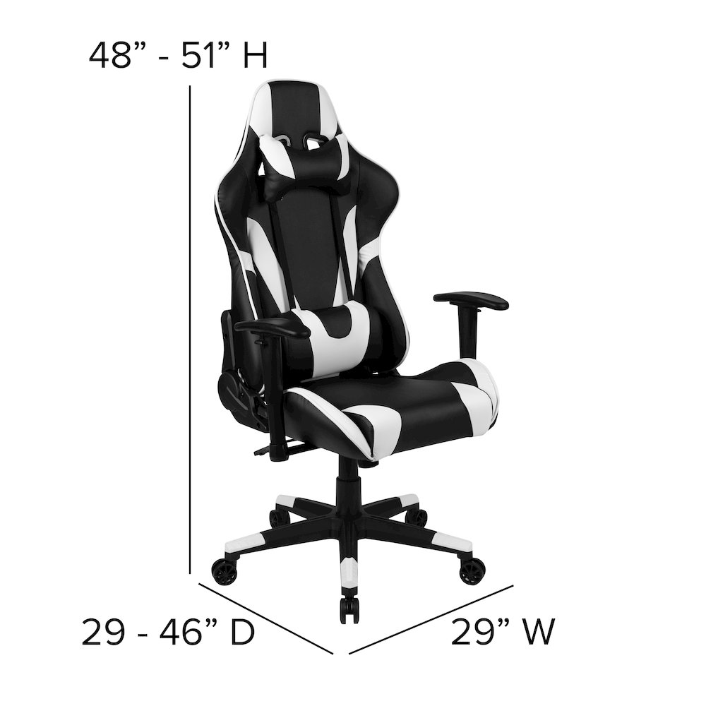 Red Gaming Desk and Black Reclining Gaming Chair Set. Picture 6