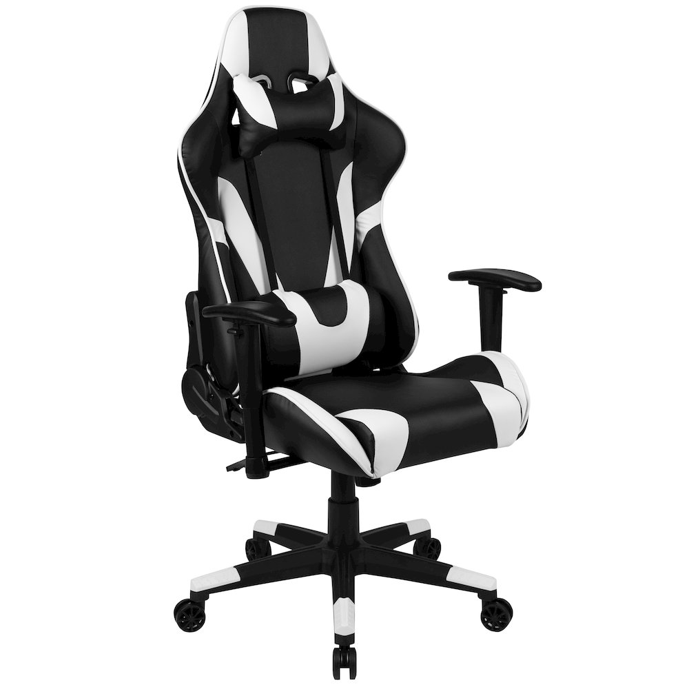 Red Gaming Desk and Black Reclining Gaming Chair Set. Picture 8