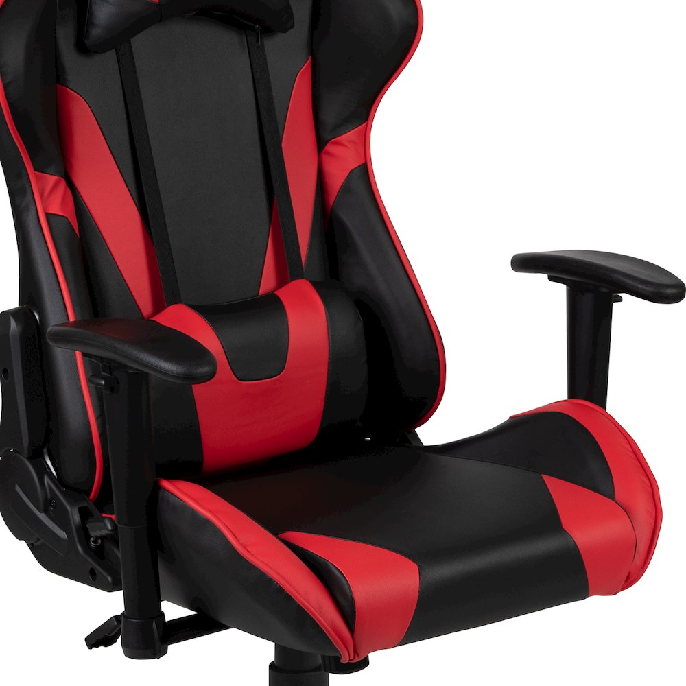 Black Gaming Desk and Red/Black Reclining Gaming Chair Set. Picture 11