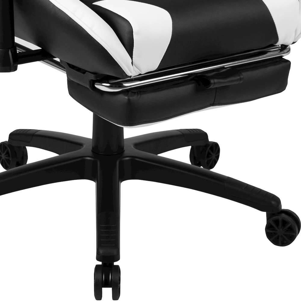 Black Gaming Desk and Black Footrest Reclining Gaming Chair Set. Picture 11