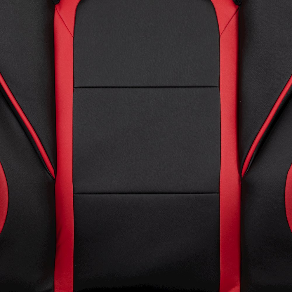 Black Gaming Desk/Headphone Hook/Monitor Stand & Red Back/Arms Gaming Chair. Picture 12