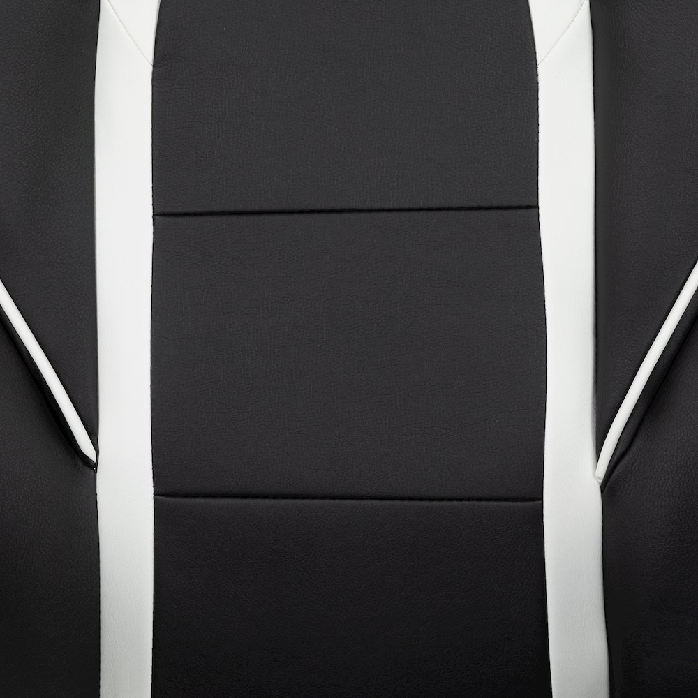 Black Gaming Desk/Headphone Hook/Monitor Stand & White Back/Arms Gaming Chair. Picture 12