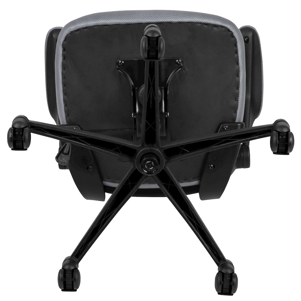 Mid-Back Dark Gray Mesh Swivel Ergonomic Task Office Chair with Flip-Up Arms. Picture 10