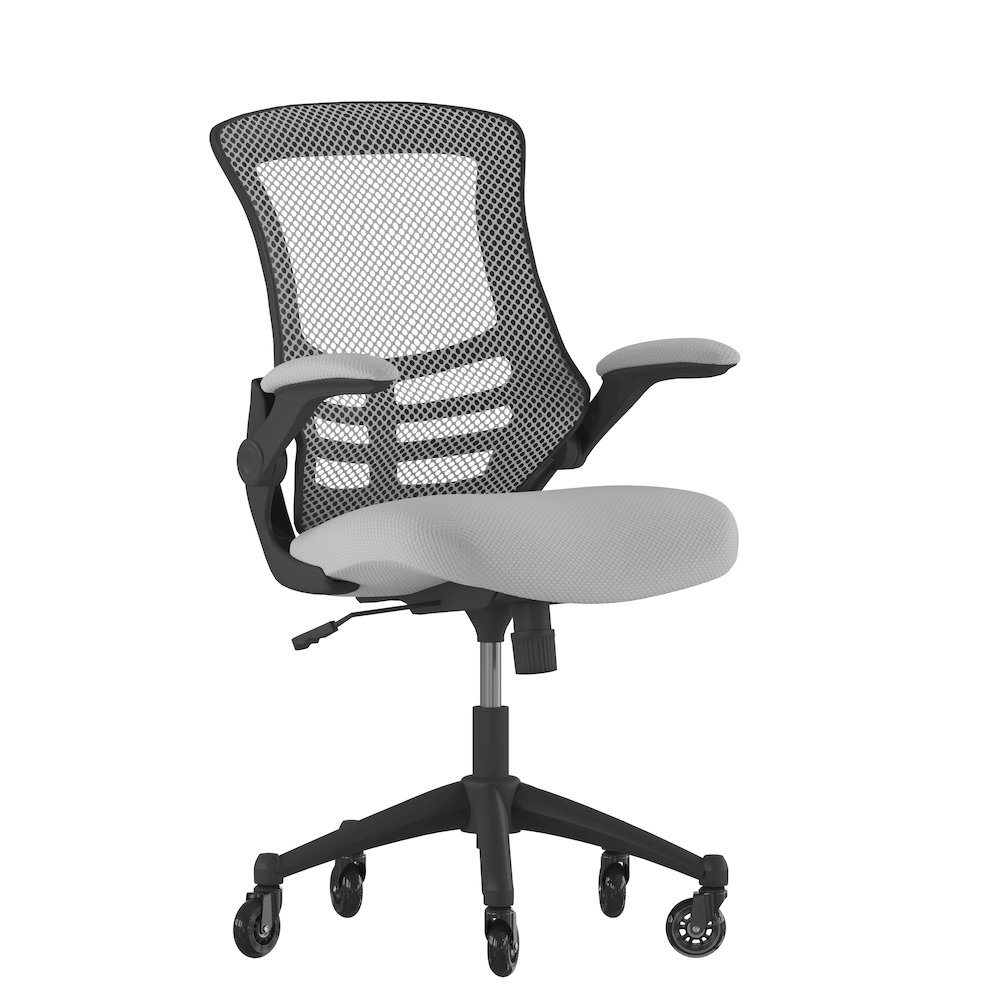 Mid-Back Dark Gray Mesh Swivel Task Office Chair. Picture 1
