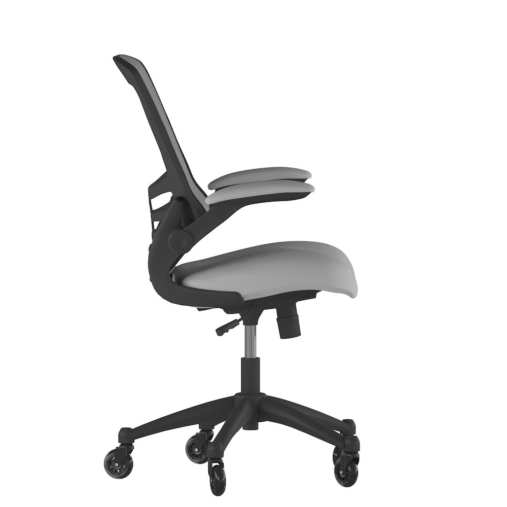 Mid-Back Dark Gray Mesh Swivel Task Office Chair. Picture 8