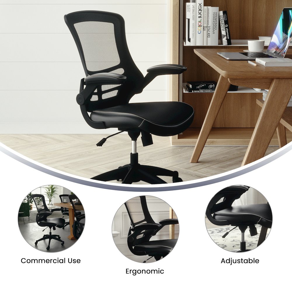 Desk Chair with Wheels | Swivel Chair with Mid-Back. Picture 6