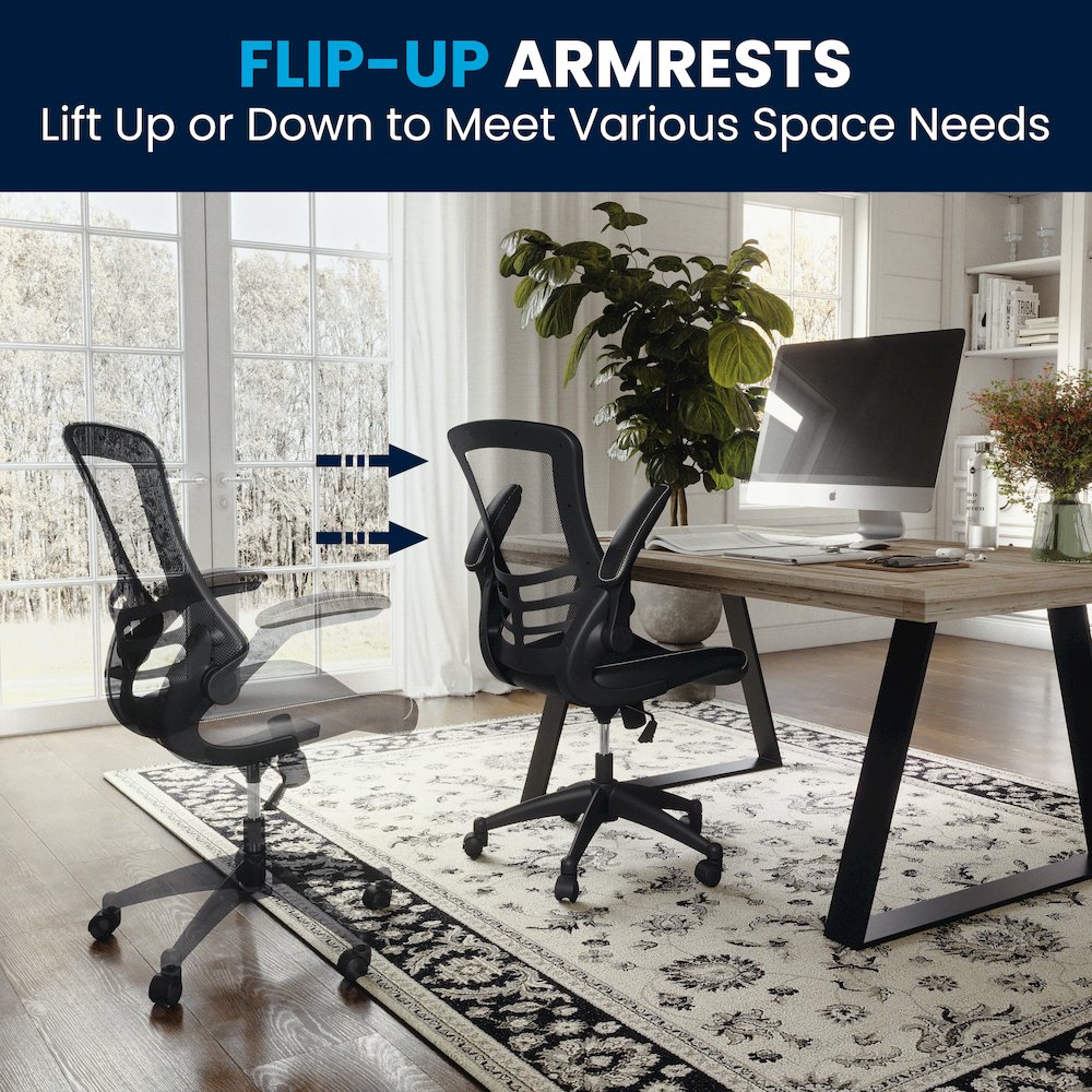Desk Chair with Wheels | Swivel Chair with Mid-Back. Picture 8