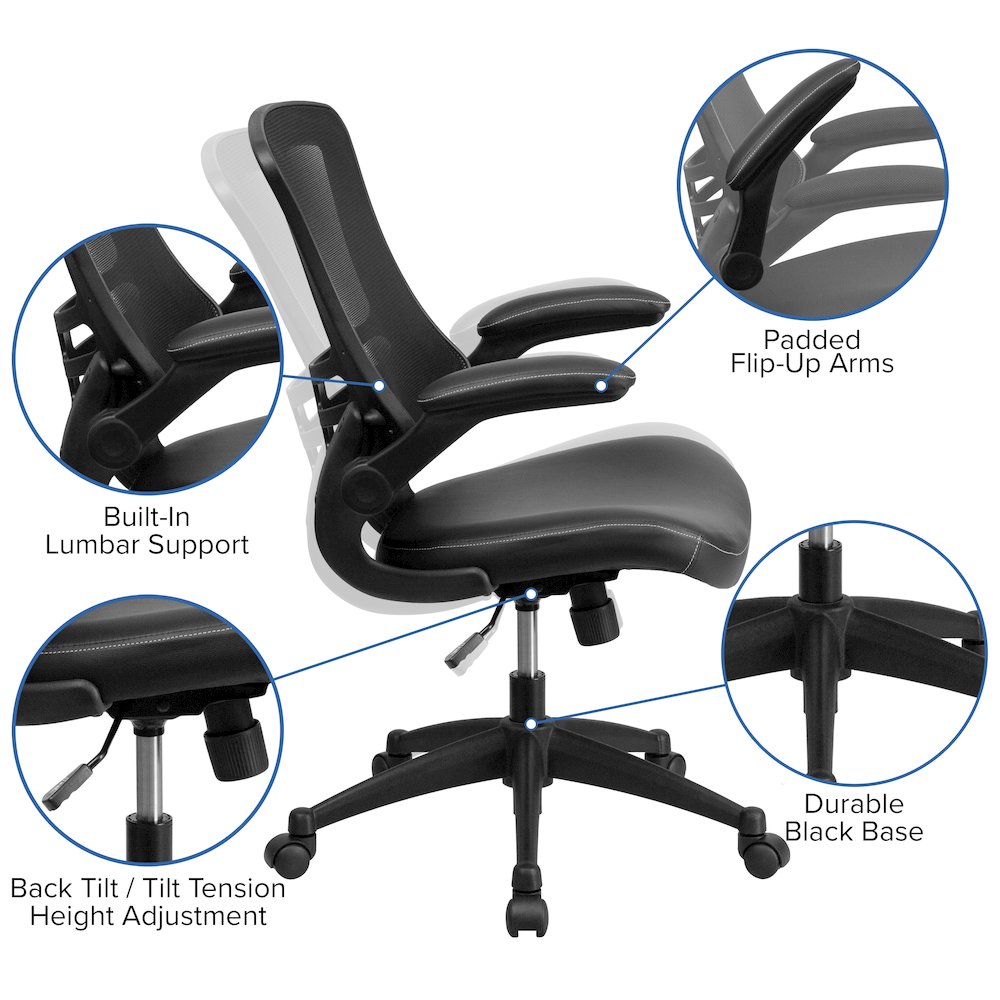 Desk Chair with Wheels | Swivel Chair with Mid-Back. Picture 10