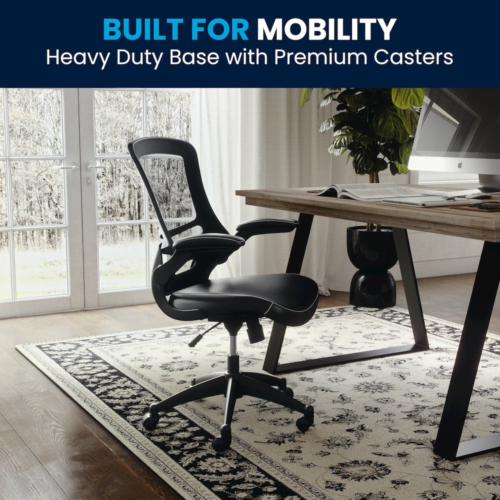 Desk Chair with Wheels | Swivel Chair with Mid-Back. Picture 12