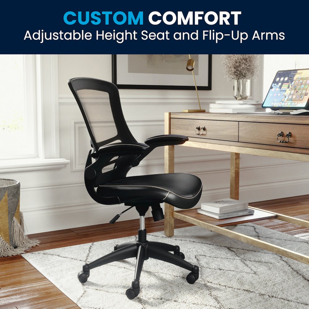 Desk Chair with Wheels | Swivel Chair with Mid-Back. Picture 13