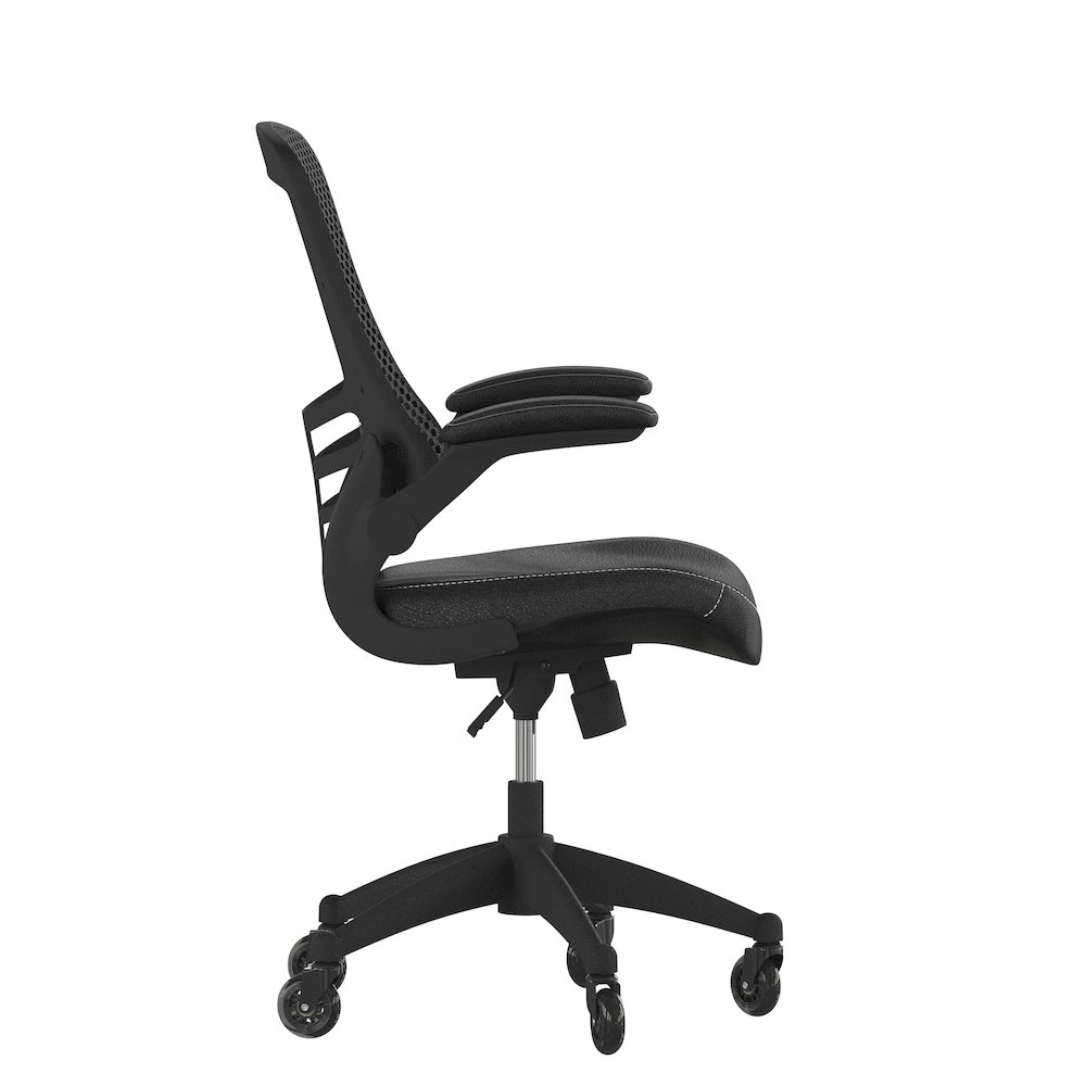 Desk Chair with Roller Wheels | Swivel Chair with Kelista Mid-Back. Picture 8