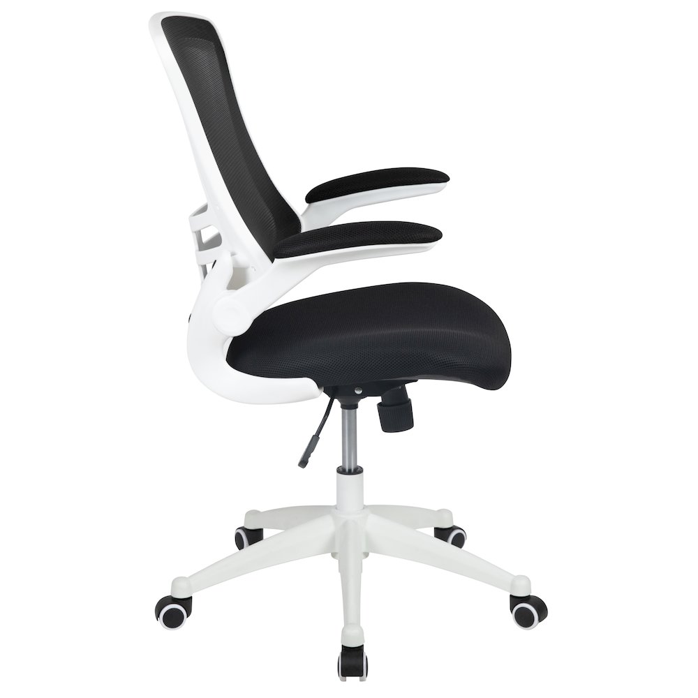 Mid-Back Black Mesh Swivel Ergonomic Task Office Chair. Picture 10