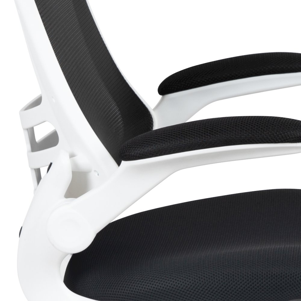 Mid-Back Black Mesh Swivel Ergonomic Task Office Chair. Picture 9