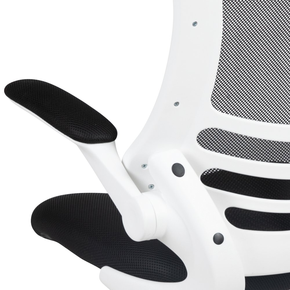 Mid-Back Black Mesh Swivel Ergonomic Task Office Chair. Picture 14