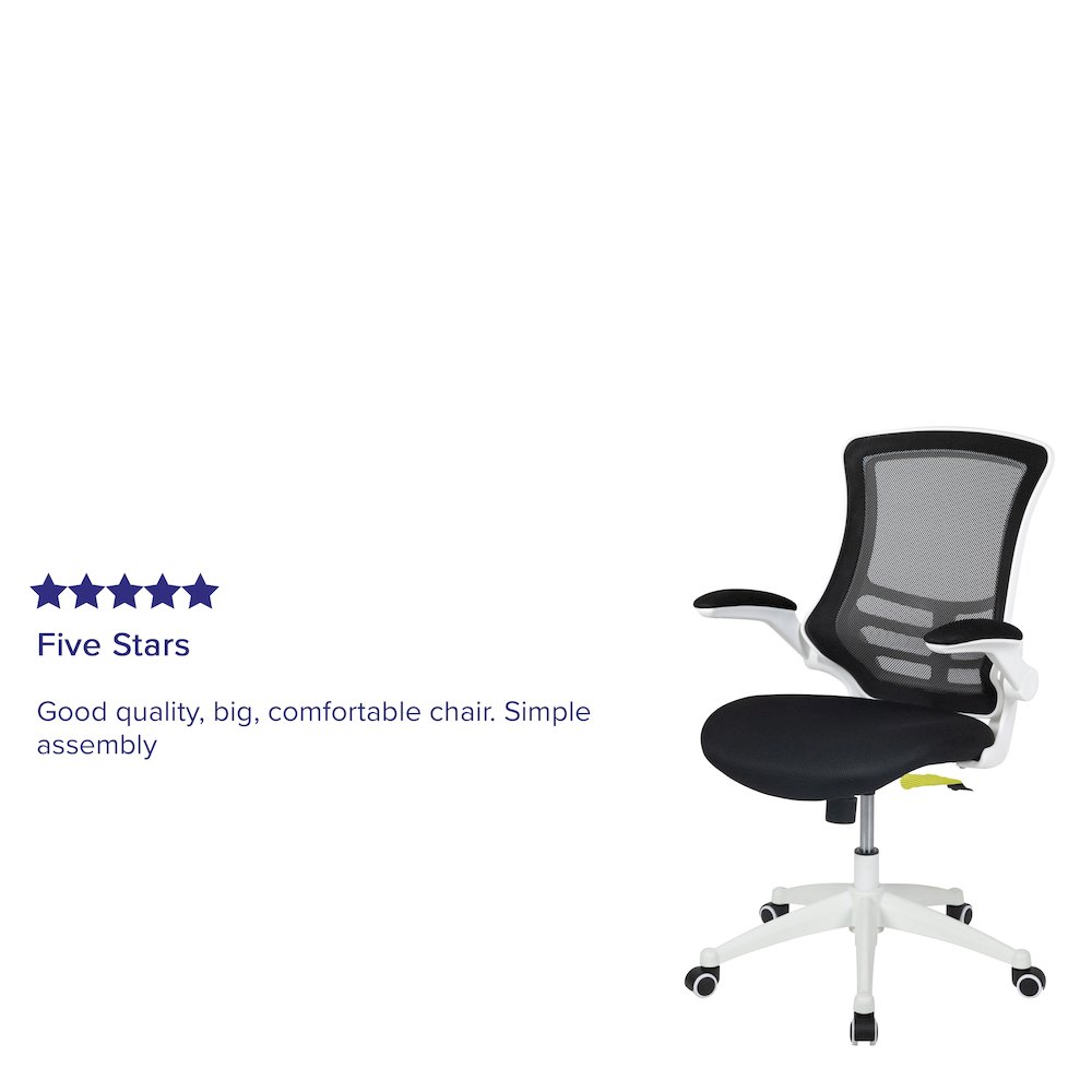 Mid-Back Black Mesh Swivel Ergonomic Task Office Chair. Picture 5
