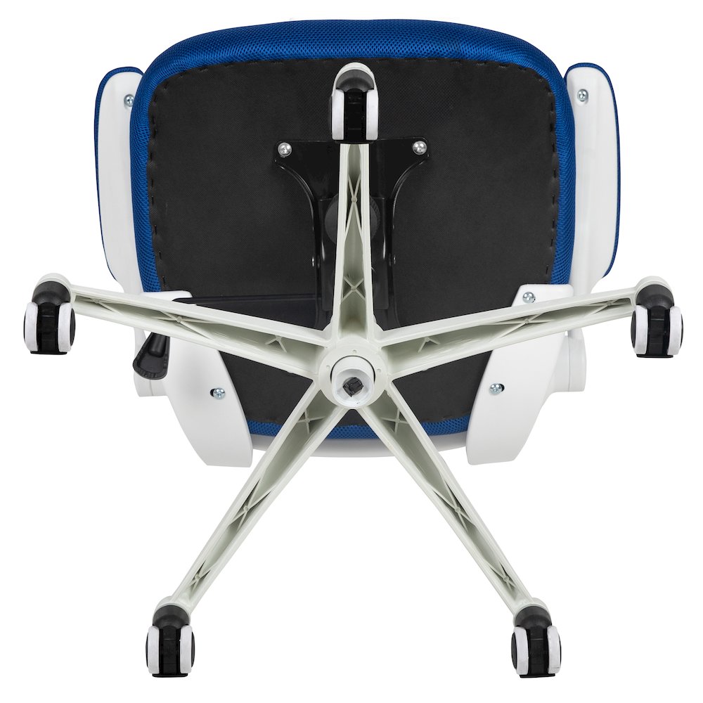 Mid-Back Blue Mesh Swivel Ergonomic Task Office Chair. Picture 13