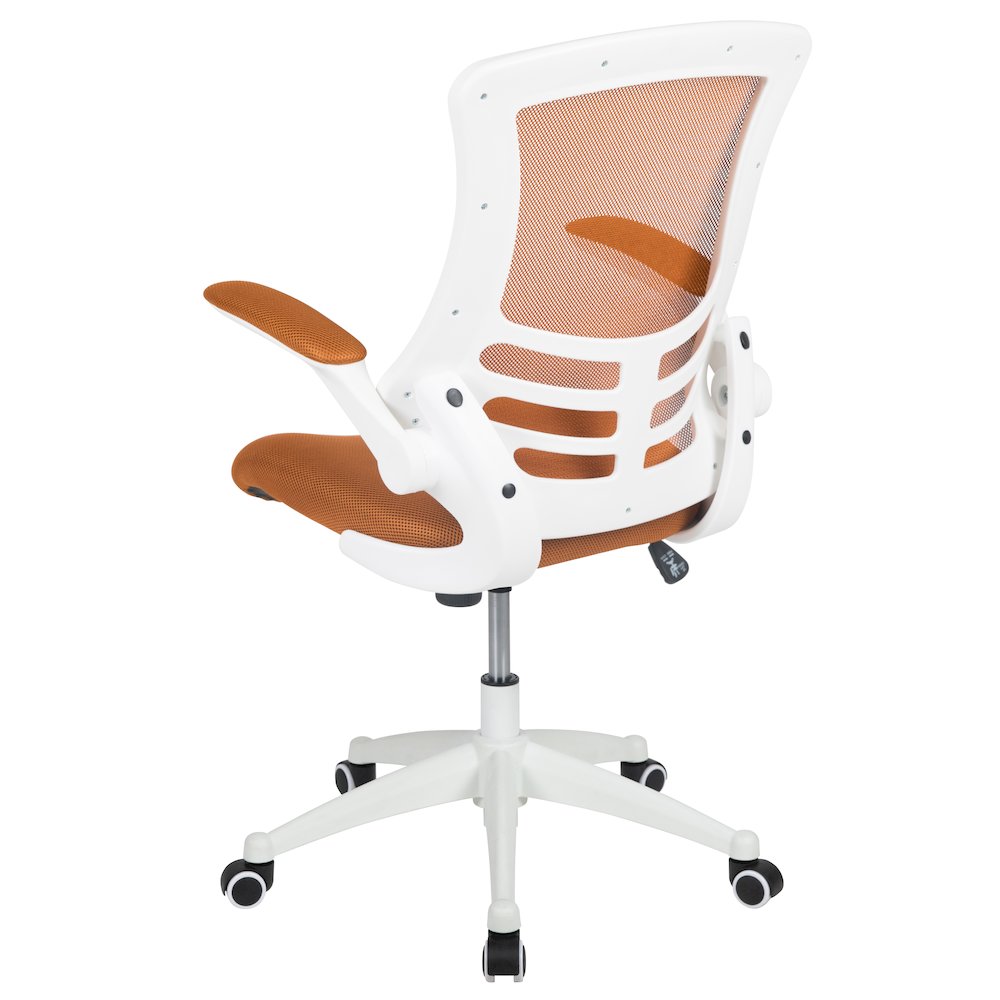 Mid-Back Tan Mesh Swivel Ergonomic Task Office Chair. Picture 8