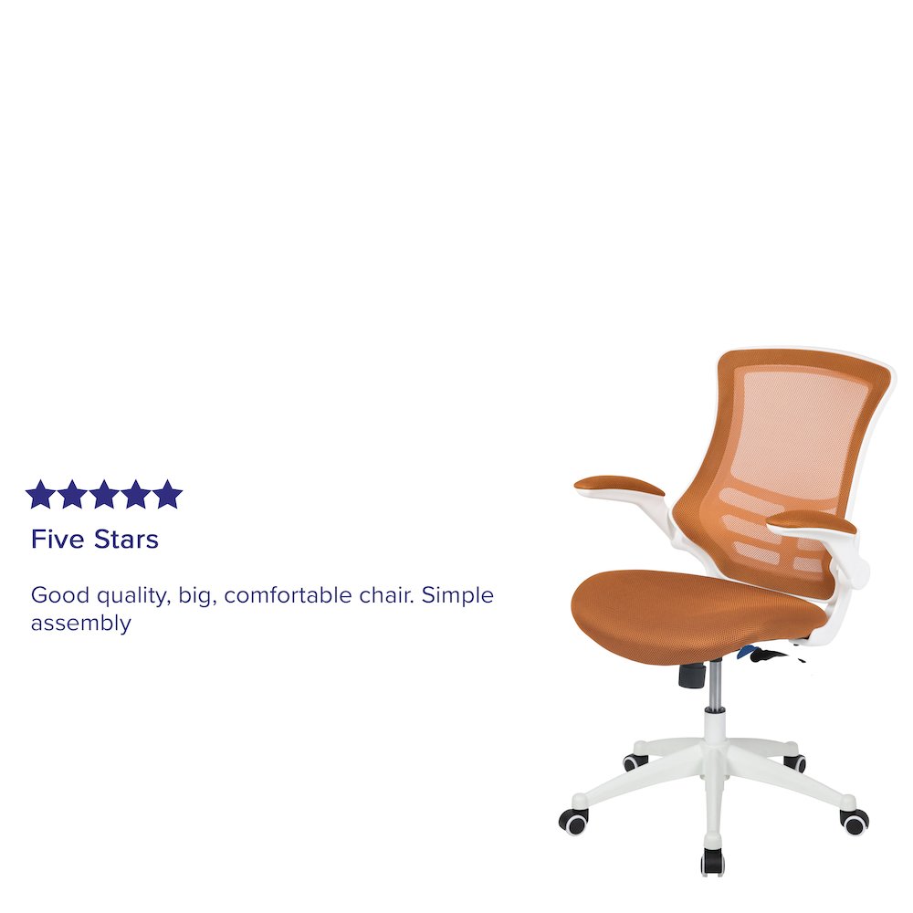 Mid-Back Tan Mesh Swivel Ergonomic Task Office Chair. Picture 5