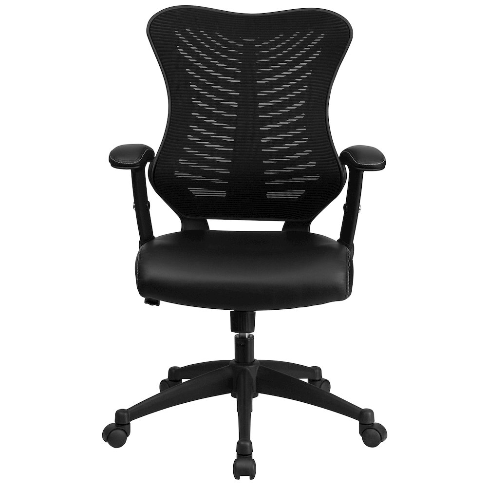 High Back Designer Black Mesh Executive Swivel Office Chair. Picture 11