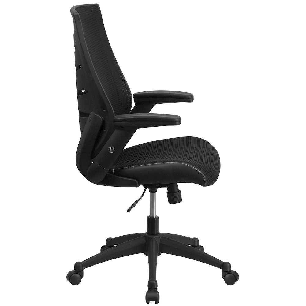 High Back Designer Black Mesh Executive Swivel Office Chair. Picture 9