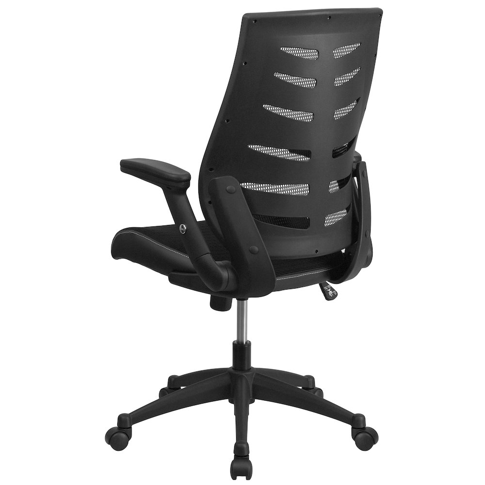 High Back Designer Black Mesh Executive Swivel Office Chair. Picture 7