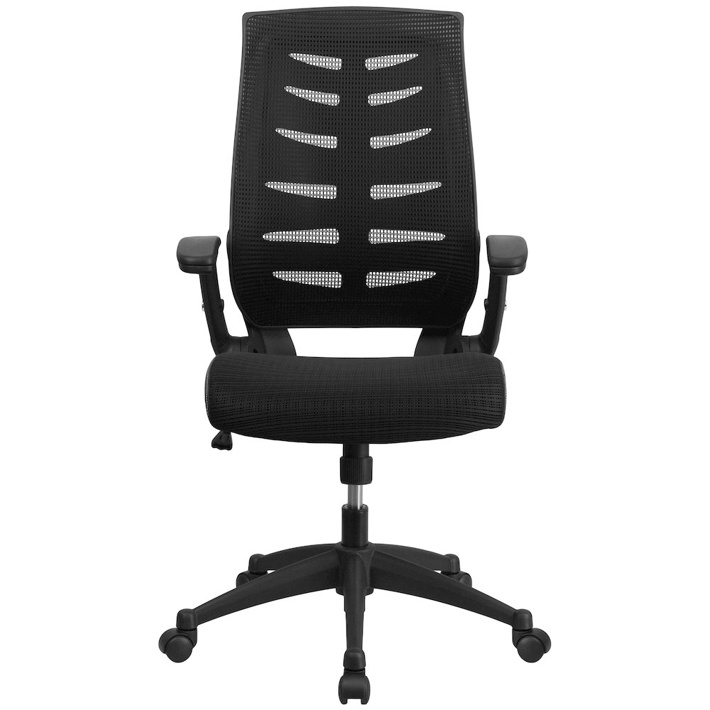 High Back Designer Black Mesh Executive Swivel Office Chair. Picture 10