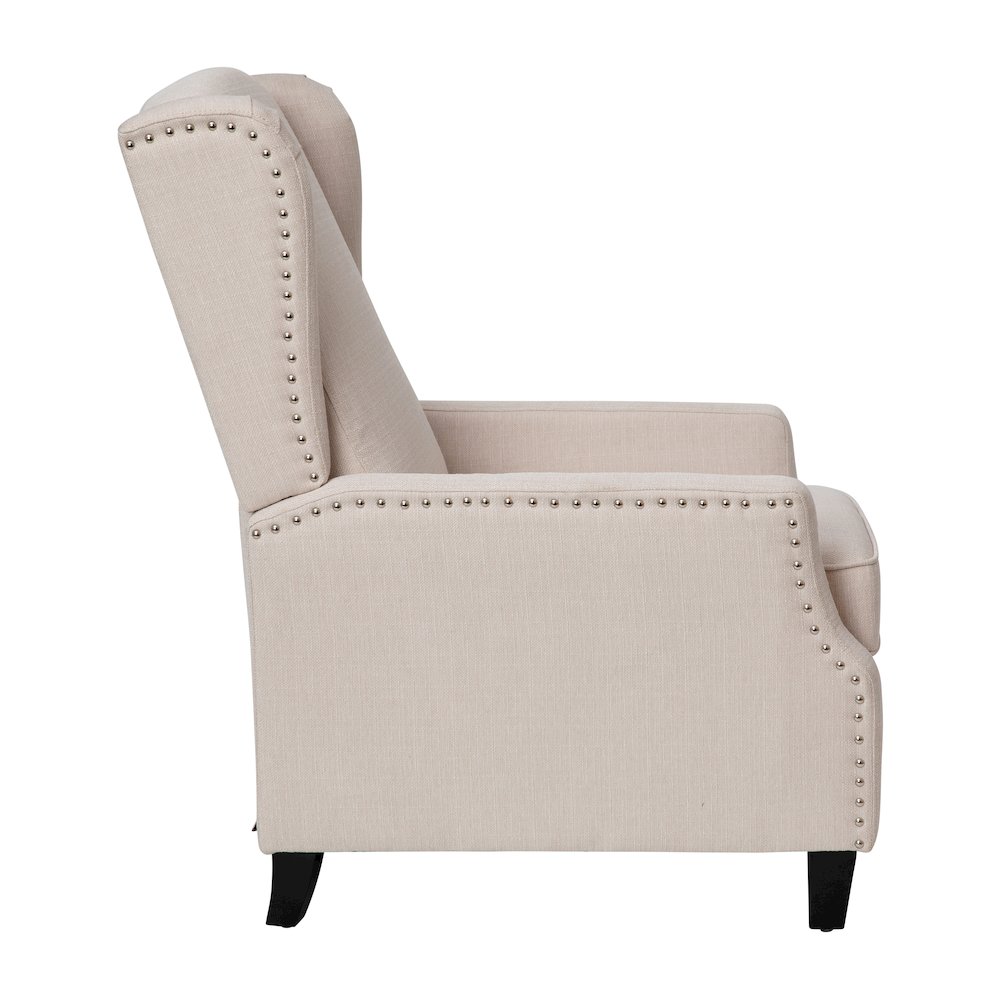 Traditional Slim Push Back Recliner Chair. Picture 8