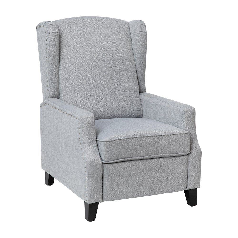Traditional Slim Push Back Recliner Chair. Picture 1