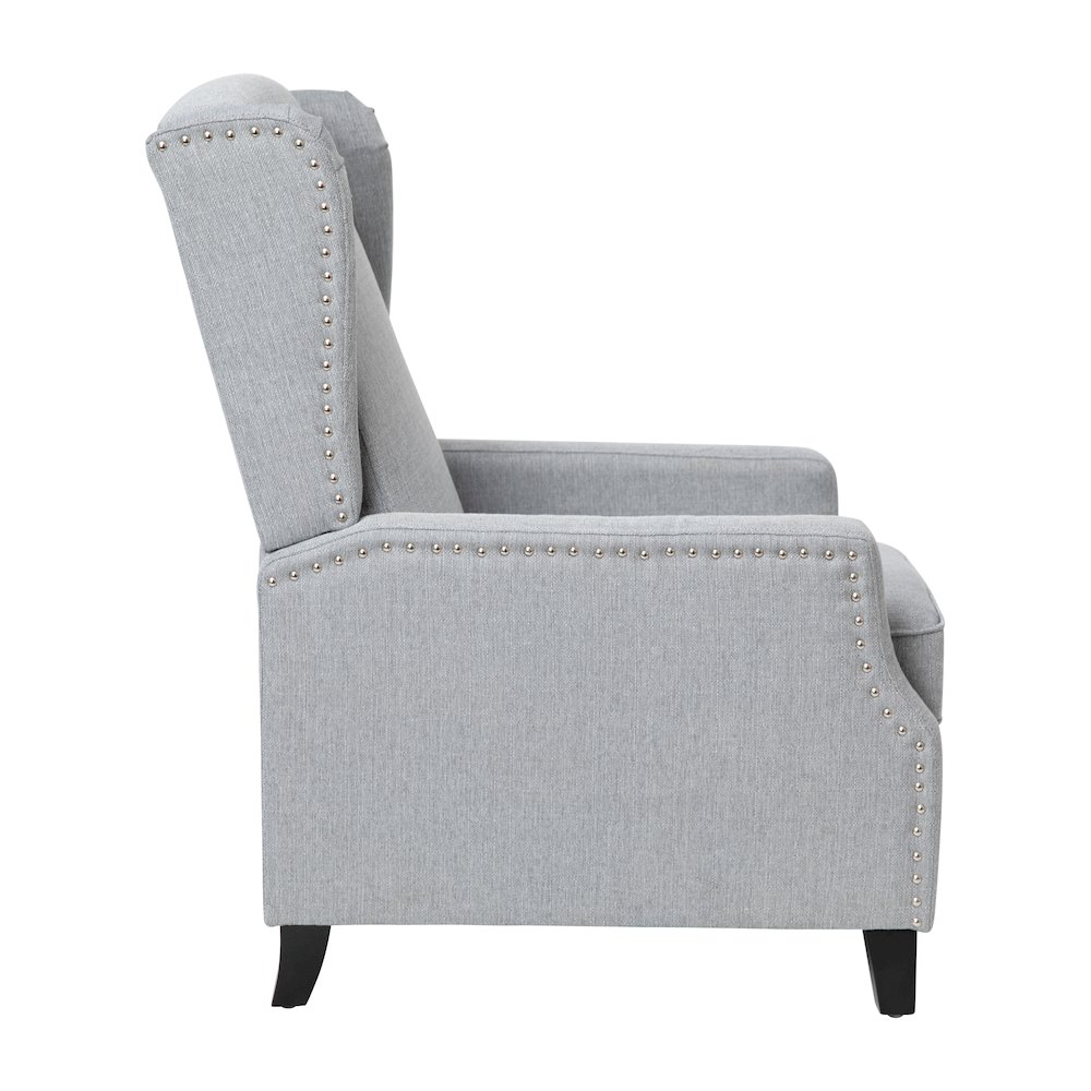 Traditional Slim Push Back Recliner Chair. Picture 8