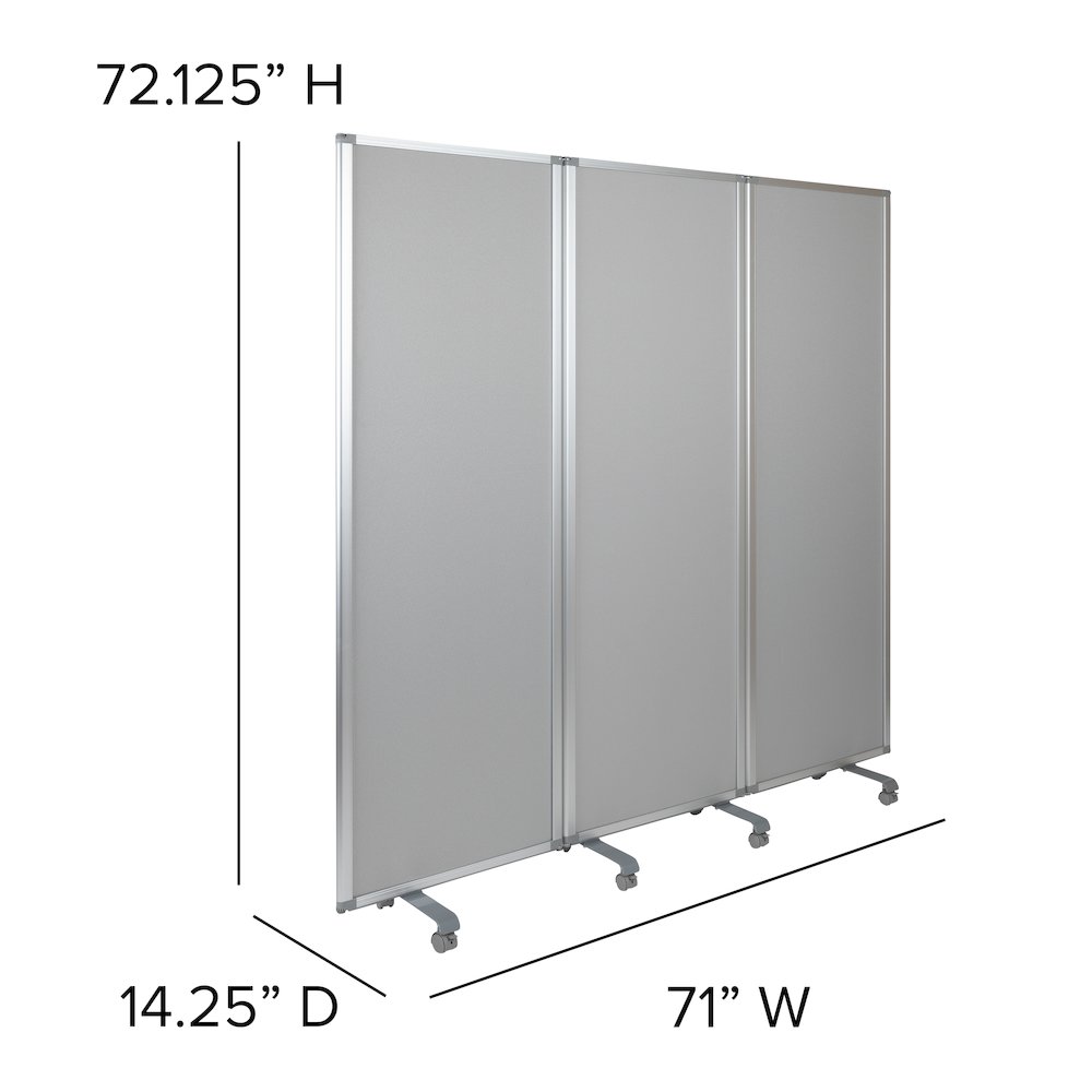 Double Sided Mobile Magnetic Whiteboard, 72"H x 24"W. Picture 5