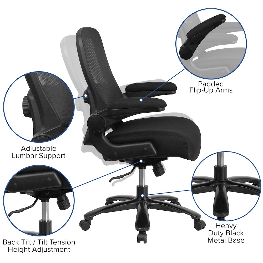 Office Chair| Black Mesh Executive Swivel Office Chair. Picture 11